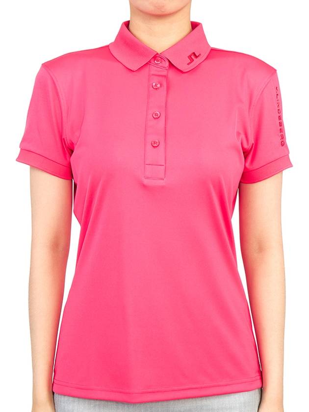 Women's Tour Tech Golf Polo PK Shirt Pink - J.LINDEBERG - BALAAN 2