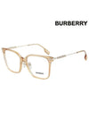 Eyewear Square Plastic Eyeglasses Light Gold - BURBERRY - BALAAN 3