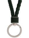 Intrecciato Leather Key Holder Dark Green - BOTTEGA VENETA - BALAAN 5