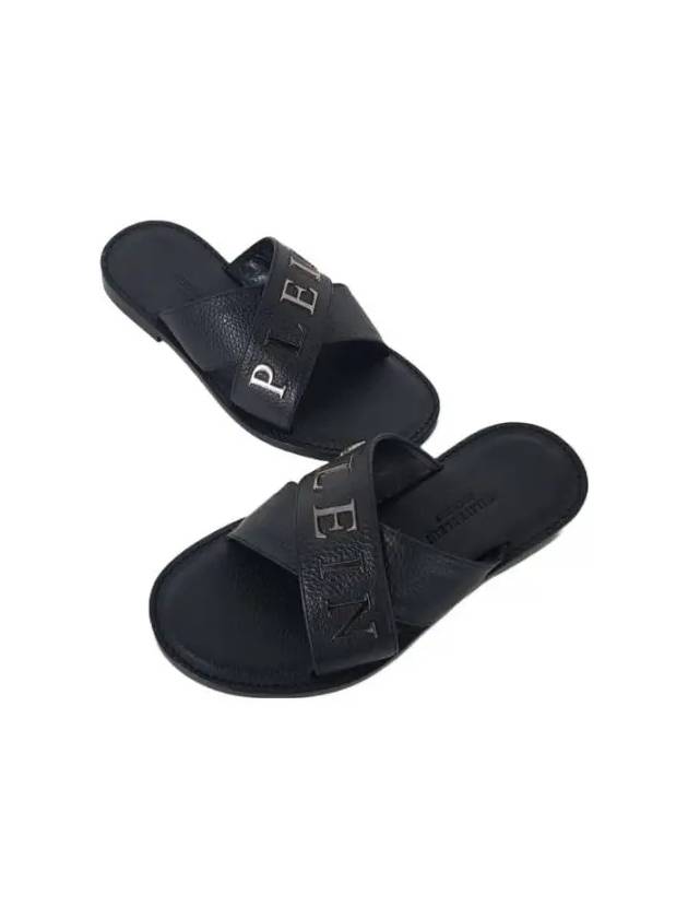 logo slippers black - PHILIPP PLEIN - BALAAN 4