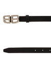 BB Crush Leather Belt Black - BALENCIAGA - BALAAN 4