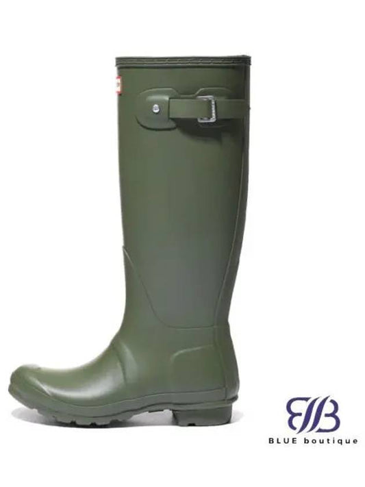 Women's Original Tall Wellington Rain Boots Olive - HUNTER - BALAAN 2