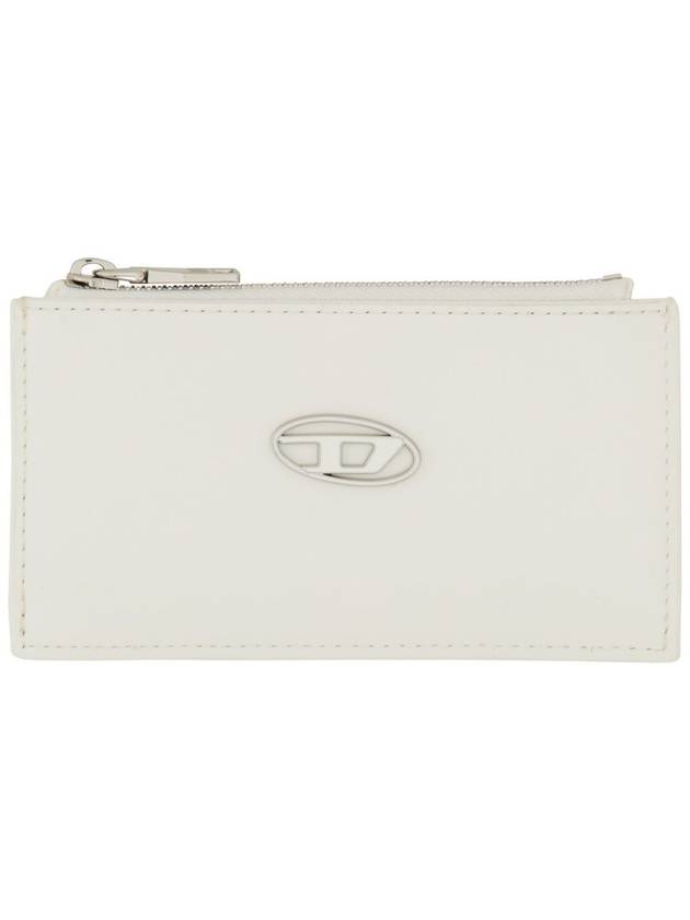 Glossy Leather Card Wallet White - DIESEL - BALAAN 2