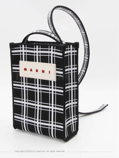 Marni Check Mini Cross Black White 11168hva - MARNI - BALAAN 2