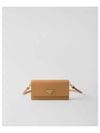 Triangle Logo Leather Mini Bag Natural - PRADA - BALAAN 2