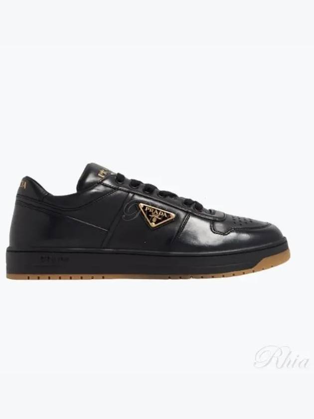 Downtown Nappa Leather Low Top Sneakers Black - PRADA - BALAAN 2