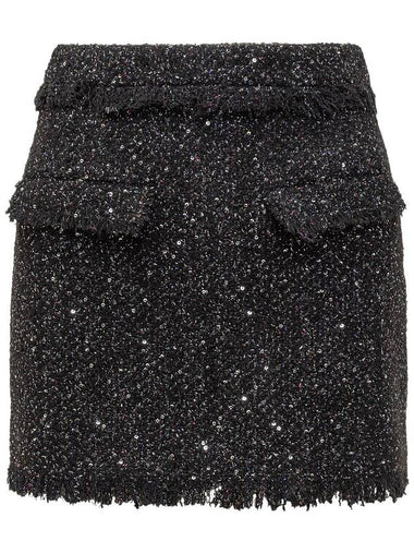 Msgm Black Wool Blend Skirt - MSGM - BALAAN 1