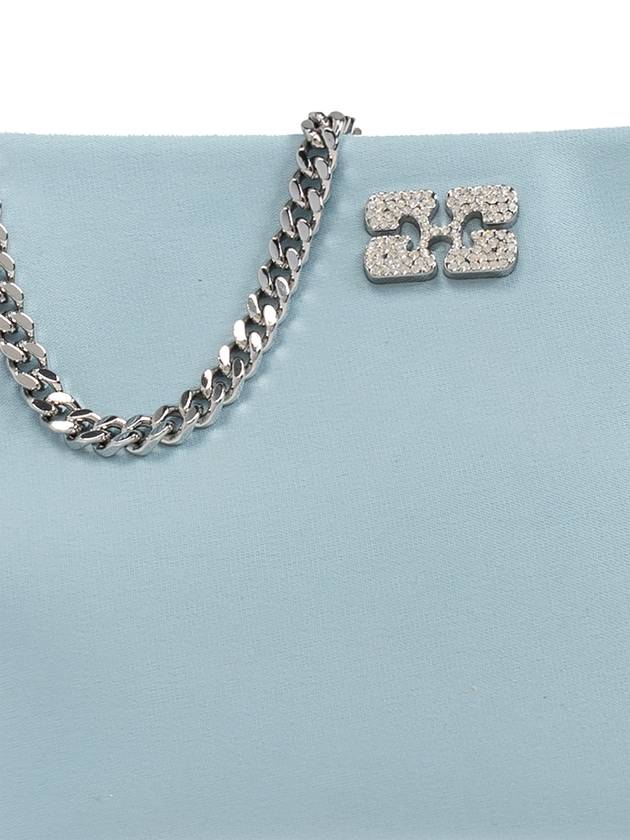 Ganni Handbag With Logo, Women's, Light Blue - GANNI - BALAAN 6