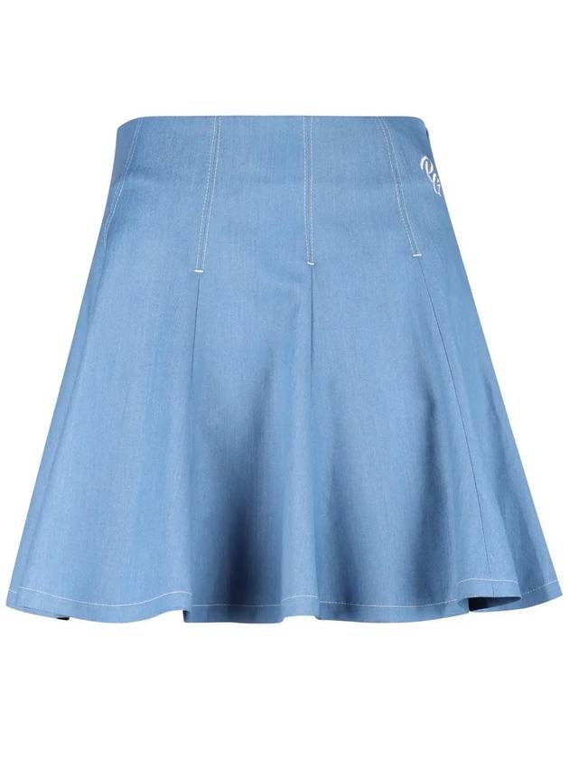 Women s Dart Flare Denim Culottes Skirt YD4M107W - LUX GOLF - BALAAN 2