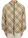 Check Reversible Zip-Up Hoodie Beige - BURBERRY - BALAAN 2