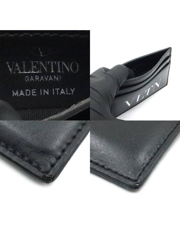 Women s Valentino 1Y2P0448LVN0NI Black Leather VLTN Card Wallet gt business Gangbuk used luxury goods - VALENTINO - BALAAN 8