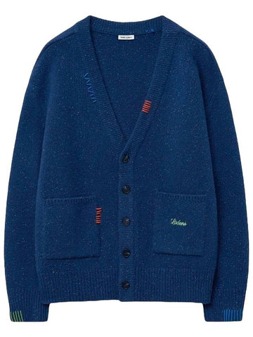 Stitch Point Oversized Cardigan Blue - TABB LUDENS - BALAAN 1