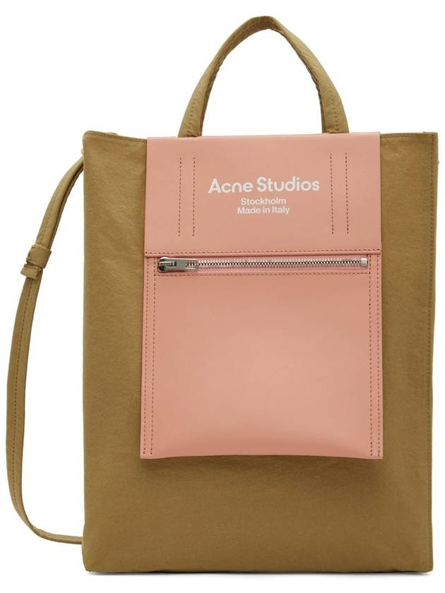 Logo Canvas Baker Out Medium Tote Bag Pink Beige - ACNE STUDIOS - BALAAN 2