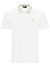 Men's Medusa Greca Short Sleeve Polo Shirt White - VERSACE - BALAAN 2