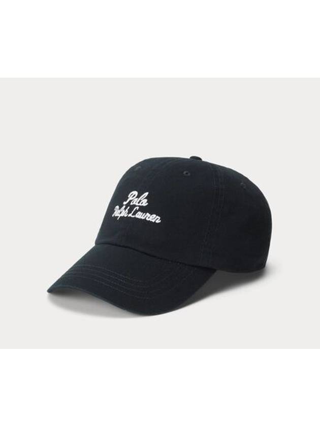 Logo Embroidered Curved Peak Ball Cap Black - POLO RALPH LAUREN - BALAAN 2