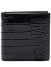 Crocodile Bicycle Wallet Black - VALENTINO - BALAAN.