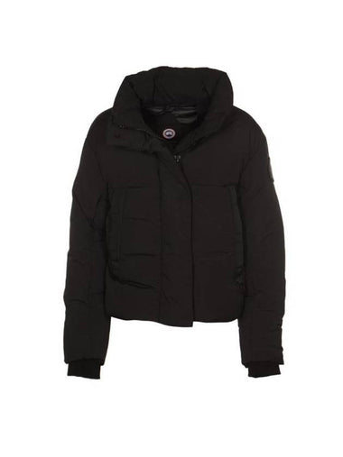 Junction Label Cropped Padding Black - CANADA GOOSE - BALAAN 1