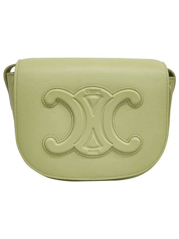 Folco Cuir Triomphe Calfskin Cross Bag Light Jade - CELINE - BALAAN 2