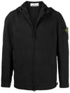 Wappen Patch Cordura Cotton Hooded Jacket Black - STONE ISLAND - BALAAN 1