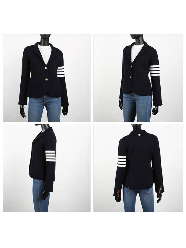 wool jacket navy - THOM BROWNE - BALAAN.