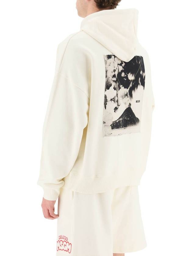 Maxi Graphic Patch Cotton Hoodie Ivory - MSGM - BALAAN 6