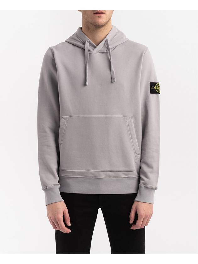 Wappen Patch Garment Dyed Hood Light Gray - STONE ISLAND - BALAAN 4