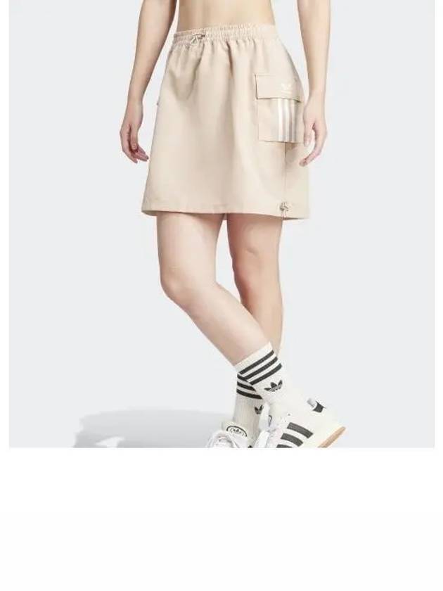 3 Stripe Short Cargo H Line Skirt Magic Beige - ADIDAS - BALAAN 2