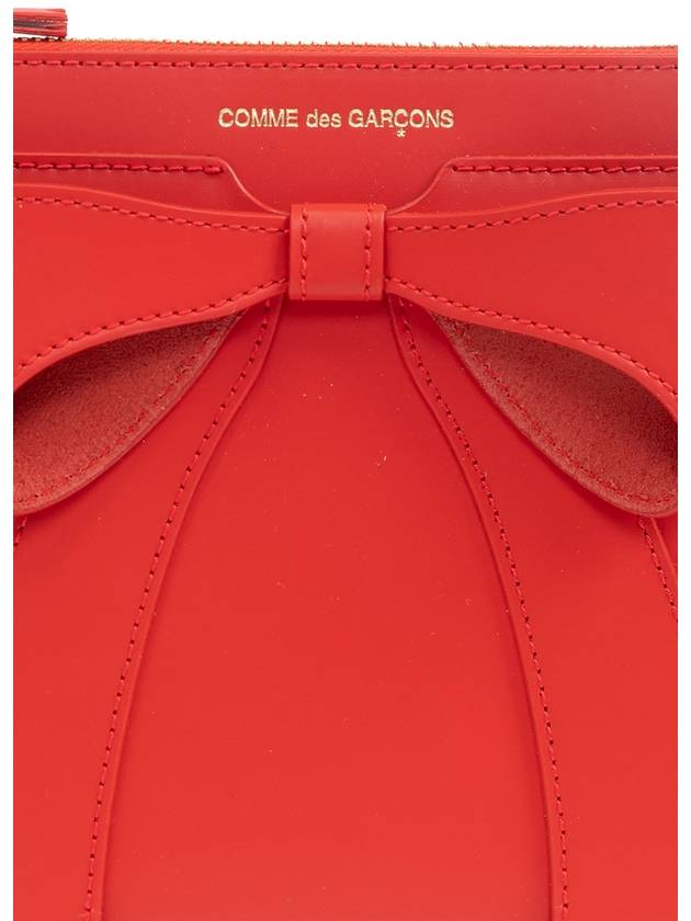 Comme Des Garçons Leather Pouch, Women's, Red - COMME DES GARCONS - BALAAN 6