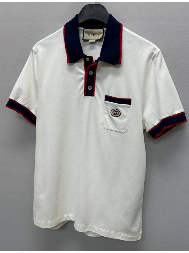 Interlocking G cotton piqu polo 95 - GUCCI - BALAAN 3