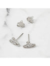 Nano Solitaire Crystal Earrings Silver - VIVIENNE WESTWOOD - BALAAN 7