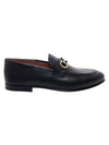 Gancini Ornament Loafer Black - SALVATORE FERRAGAMO - BALAAN.