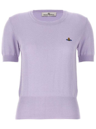 Bea Embroidery Logo Knit Top Lavender - VIVIENNE WESTWOOD - BALAAN 2