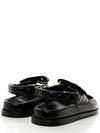 Sandals Crumpled Shiny Lambskin Black - CHANEL - BALAAN 5