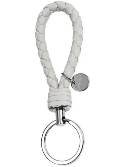 Intrecciato Leather Key Holder White - BOTTEGA VENETA - BALAAN 2