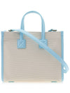 Logo Freya Mini Tote Bag Sky Blue Beige - BURBERRY - BALAAN 4