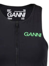 Active Racerback Zipper Sleeveless Black - GANNI - BALAAN 5