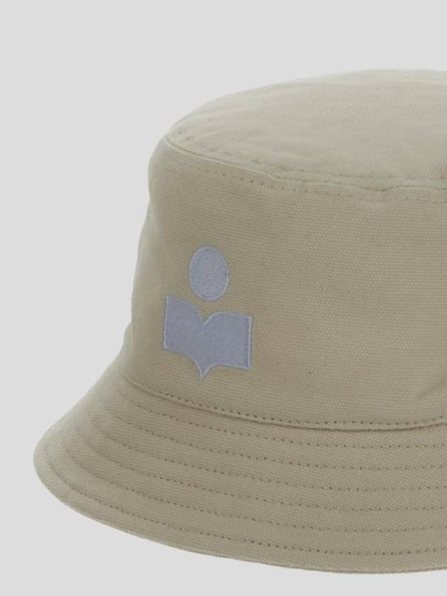 Haley Embroidered Logo Bucket Hat Ivory - ISABEL MARANT - BALAAN 3