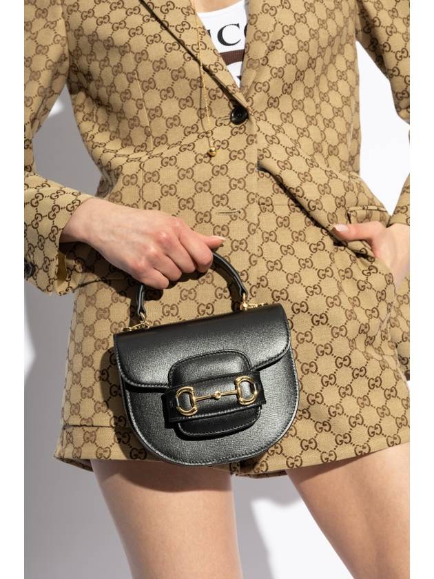 Horsebit 1955 Mini Top Handle Shoulder Bag Black - GUCCI - BALAAN 3