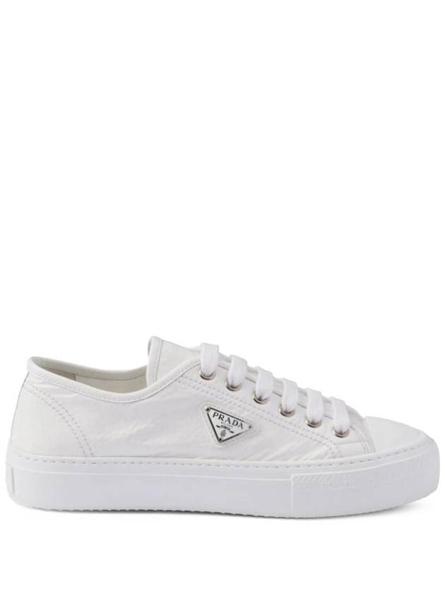 Naplak Leather Low Top Sneakers White - PRADA - BALAAN 1