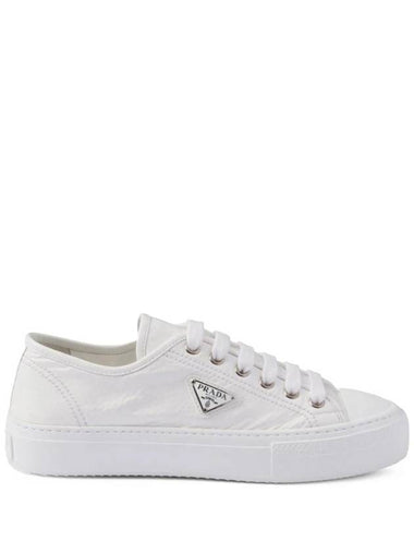 Naplak Leather Low Top Sneakers White - PRADA - BALAAN 1