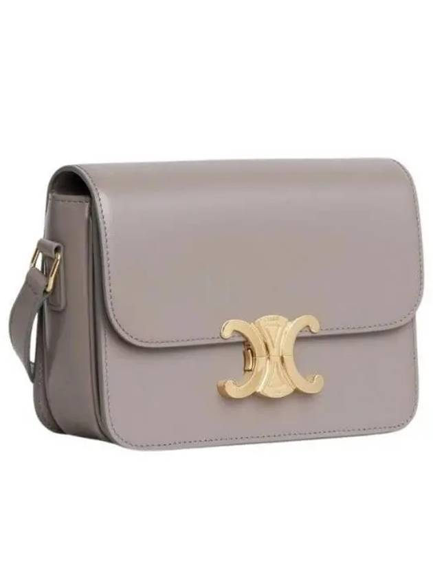 Teen Triomphe Shiny Calfskin Cross Bag Pebble - CELINE - BALAAN 2