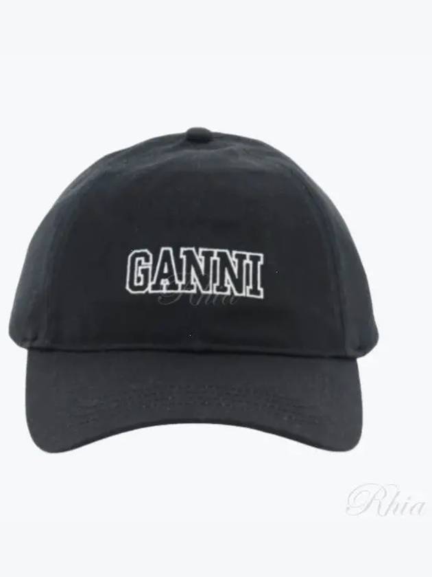 Embroid Logo Ball Cap Black - GANNI - BALAAN 2