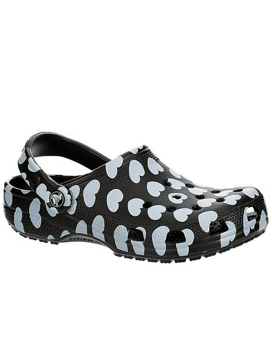 Classic Clog Black Heart Slippers 280 - CROCS - BALAAN 1