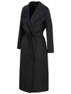 2429016043600 013 POLDO black long coat - MAX MARA - BALAAN 4