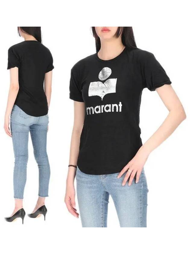 KOLDI Logo p_TS0004FA A1N10E 01BK Women's Short Sleeve T-Shirt 995608 - ISABEL MARANT - BALAAN 1