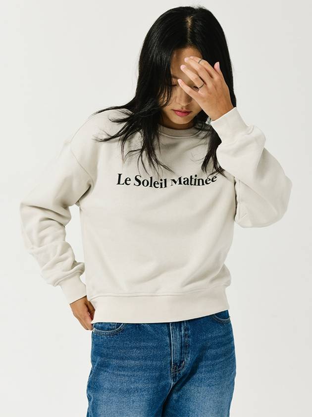 Brushed Options Logo Sweat Shirts GREIGE - LE SOLEIL MATINEE - BALAAN 6