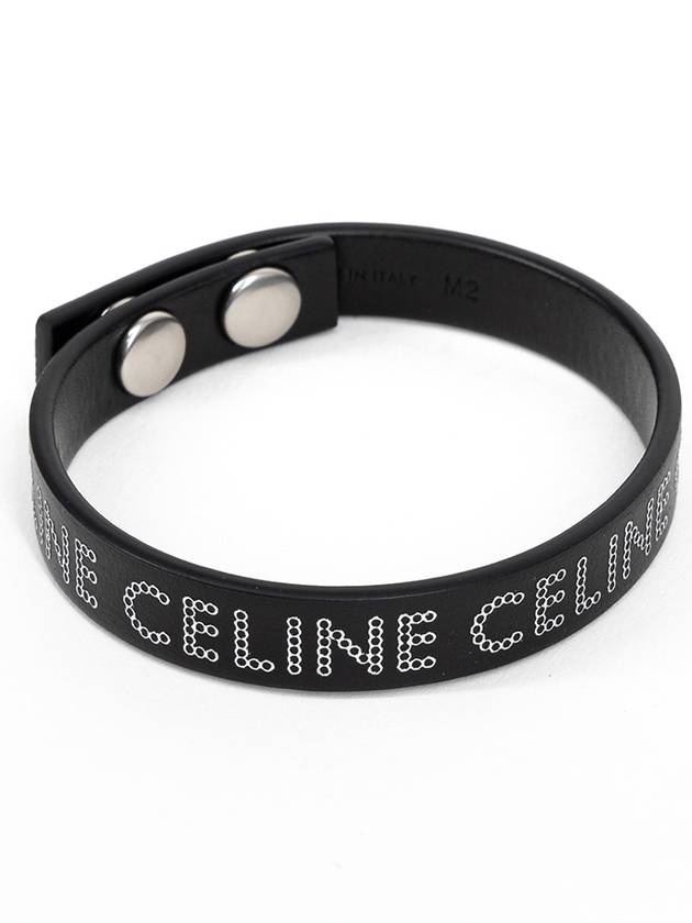 Monochroms Stud Bracelet Black - CELINE - BALAAN 4