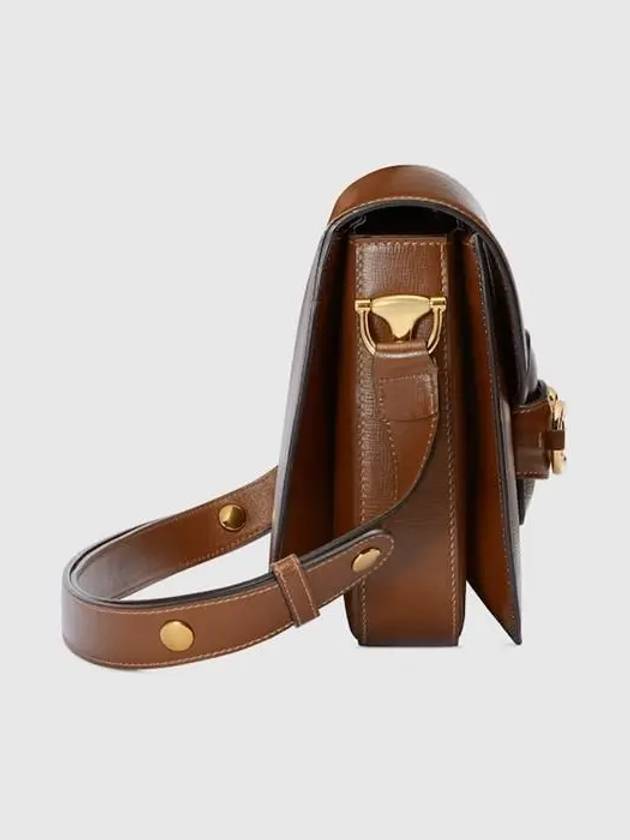 Horsebit 1955 Leather Shoulder Bag Brown - GUCCI - BALAAN 7