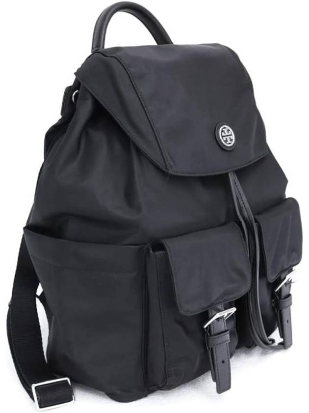 Virginia Flap Nylon Backpack Black - TORY BURCH - BALAAN 4