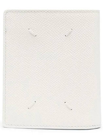 Stitch Logo Compact Bifold Half Wallet White - MAISON MARGIELA - BALAAN 1